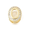 Brass Micro Pave Clear Cubic Zirconia Initial Spacer Bars KK-E802-34G-O-1