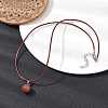 Synthetic Goldstone Round Pendant Necklaces NJEW-JN04478-02-2