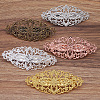 Brass Hair Barrettes OHAR-PW0001-199P-1