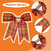 CHGCRAFT 8Pcs 8 Colors Christmas Theme Imitation Linen Bowknot Ornament Accessories DIY-CA0004-34-6