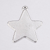 Tibetan Style Alloy Stamping Blank Tag Pendants X-EA085Y-NF-2