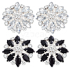 AHADERMAKER 4Pcs 2 Colors Zinc Alloy Rhinestone Ornament Accessories DIY-GA0005-93-1