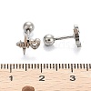 Tarnish Resistant 201 Stainless Steel Barbell Cartilage Earrings EJEW-R147-40-4