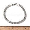 201 Stainless Steel Link Chain Bracelets for Women Men STAS-T077-20P-01-5