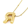 Ion Plating(IP) Initial Letter 304 Stainless Steel Pendant Necklaces NJEW-R265-05G-R-3