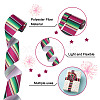 2Rolls 2 Styles Stripe Pattern Printed Polyester Grosgrain Ribbon OCOR-TA0001-37M-4