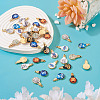 40Pcs 10 Styles Printed Alloy Enamel Pendants ENAM-TA0001-53-11