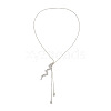 Adjustable Alloy & Iron Snake Y Tassel Lariat Necklaces with Crystal Rhinestone for Women WGA90BD-01-5