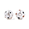 Spot Pattern Opaque ABS Plastic Imitation Pearl Enamel Beads KY-G020-02A-1