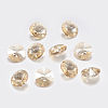 Faceted Glass Rhinestone Charms RGLA-F049-10mm-001GS-1