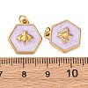 304 Stainless Steel Enamel Pendants STAS-U061-37G-C06-3