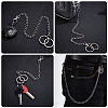 3 Sets 3 Styles Aluminium Twisted Chains for Jeans Pants HJEW-SP0001-53-5
