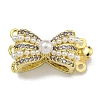 Brass Micro Pave Cubic Zirconia Box Clasps KK-U037-19G-01-1