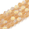 Imitate Austrian Crystal Bicone Frosted Glass Beads Strands LS-EGLA-A039-T6mm-MB18-1