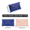 AHADERMAKER 2Pcs 2 Colors PU Imitation Leather Envelope Glasses Bag FIND-GA0002-73-3