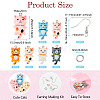 DIY Cat Shaped Resin Dangle Earring Making Kit DIY-TA0009-93-4