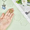 SUNNYCLUE 20Pcs Transparent Acrylic Blank Pendants TACR-SC0001-19-3