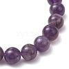 Natural Amethyst Beaded Stretch Bracelets for Women Men BJEW-JB11099-4