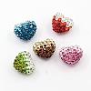 Polymer Clay Rhinestone Beads X-RB-A049-M-1