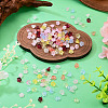 150Pcs 10 Colors Baking Paint Transparent Glass Beads GLAA-TA0004-37-5