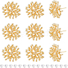 BENECREAT 10Pcs Brass Branch Shape Stud Earring Findings KK-BC0008-79-1