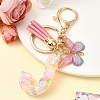 Resin & Acrylic & Faux Suede Tassel Keychain KEYC-YW00124-10-1