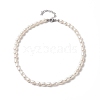 Natural Pearl Beaded Necklace for Women NJEW-JN04188-02-1