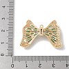 Brass Micro Pave Cubic Zirconia Pendants with Glass KK-U052-27G-01-3