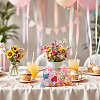 50Pcs Heart Printed Organza Bags OP-TADJ0001-01B-7