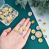 SUPERFINDINGS 40Pcs 2 Colors Multi-Petal Brass Bead Caps KK-FH0002-43-4