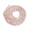 Electroplate Transparent Glass Beads Strands EGLA-A035-T6mm-L20-2