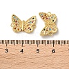 Rack Plating Brass Cubic Zirconia Butterfly Connector Charms KK-C084-31B-G01-3