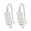 Brass Rhinestone Earring Hooks KK-C261-01D-P-1