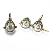 Rack Plating Brass Locket Pendants KK-N245-001-4