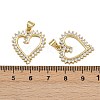 Brass Micro Pave Cubic Zirconia Pendants ZIRC-I367-12G-02-3