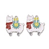 Christmas Theme Rack Plating Alloy Enamel Pendants PALLOY-O109-34P-2