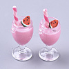 Imitation Juice Goblet Pendants(Straw Shape Color Random Delivery) X-CRES-S359-17C-2