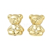 Bear CCB Plastic Stud Earrings for Women EJEW-Q382-04A-G-1