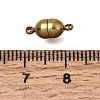 304 Stainless Steel Magnetic Clasps with Loops STAS-F365-04G-3