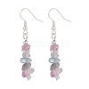 Natural Fluorite Chips Beaded Jewelry Set X-SJEW-JS01232-02-5