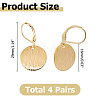 4Pair Brass Leverback Earrings EJEW-HS00002-2