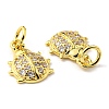 Rack Plating Brass Micro Pave Cubic Zirconia Charms KK-D036-09G-3