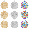 SUPERFINDINGS 18Pcs 3 Colors 304 Stainless Steel Pendants STAS-FH0001-87-1