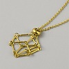 304 Stainless Steel Braided Adjusting Chain Macrame Pouch Empty Stone Holder for Pendant Necklaces Making NJEW-WH0025-01A-G-2
