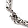 316 Surgical Stainless Steel Box Chain Hamsa Hand Link Bracelets BJEW-Q349-12AS-3