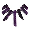 Natural Lepidolite/Purple Mica Stone Beads Strands X-G-N215-007-3