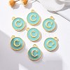 Golden Plated Alloy Enamel Charms X-ENAM-S118-05C-5