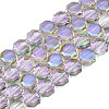 Electroplate Translucent Glass Beads Strands X-EGLA-N002-27-D01-1