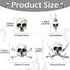 8Pcs 4 Styles Halloween Alloy Lapel Pin Backs for Backpack Clothes JEWB-CJ0003-46-2