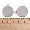 304 Stainless Steel Pendant Cabochon Settings STAS-Z070-01P-04-3